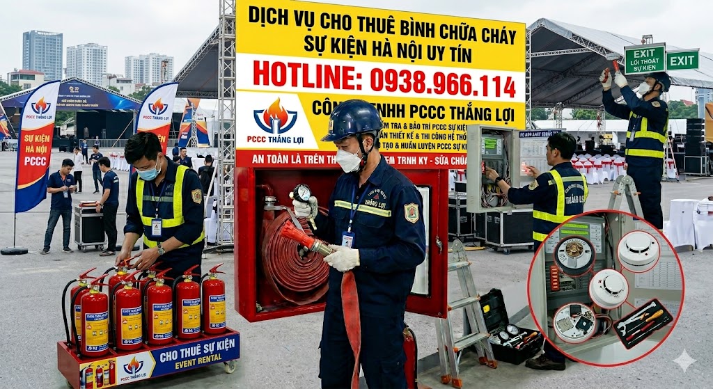dịch vụ cho thuê bình chữa cháy sự kiện Hà Nội uy tín